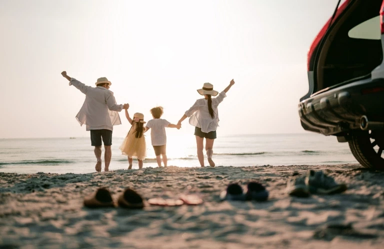 Rodzina na plaży